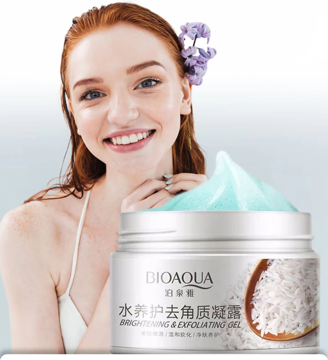 A natural rice face scrub
